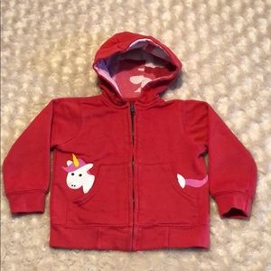 Toddler Unicorn Zippered Hoodie